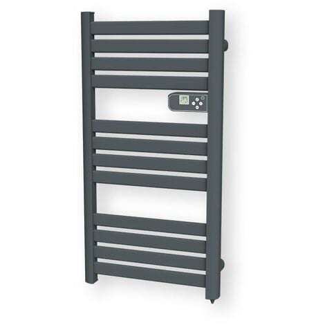 Radiateur sèche-serviettes CARRERA - 500W - Lames plates - Gris anthracite
