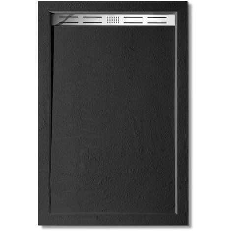 Receveur de douche 100x90cm extra-plat bac à douche noir