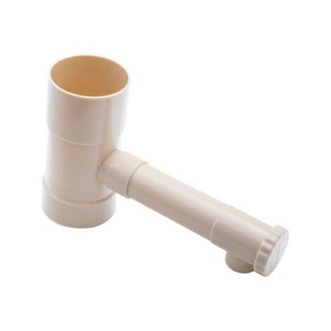 Récupérateur d'eau de pluie 80 mm sur gouttière couleur beige - sable