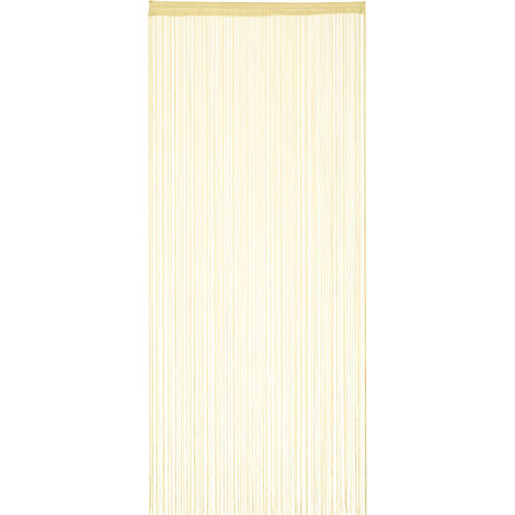 Relaxdays Rideau de fil passage pour tringle, peut être raccourci, portes et fenêtres, toutes Tailles, lavable, argenté