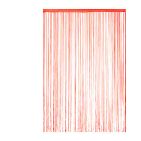 Relaxdays Rideau de fil passage pour tringle, peut être raccourci, portes, fenêtres, diverses Tailles, lavable, argenté