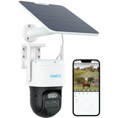 Reolink Caméra de Sécurité 2K 4MP 4G LTE batterie, intelligente Auto Suivi Zoom 6X, Deux Objectif, Projecteur, +Panneau Solaire