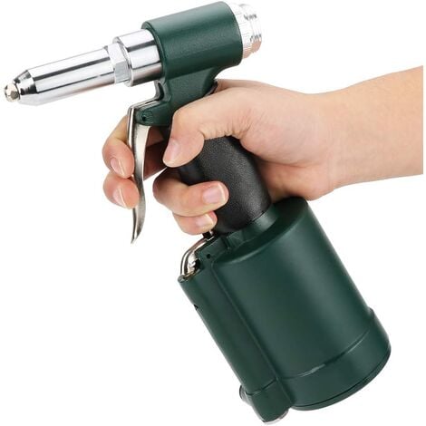 Rosvola Riveteuse Pneumatique Pistolet à Riveter à Air Hydraulique Pistolet à Rivet Pneumatique avec Rivets Écrous 4 tailles 3/16"(4.8mm), 5/32"(4mm), 1/8"(3.2mm), 3/32"(2.4mm)