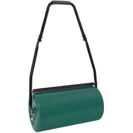 Rouleau à gazon 60cm - 48 L / 60kg - Rouleau à main pouvant être rempli d'eau / de sable - acier robuste - pour gazon et champs