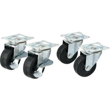 Roulettes pivotantes 50 mm - Lot de 4