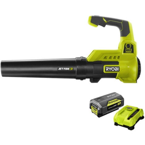 RYOBI Souffleur 36V Max Power - 1 batterie LithiumPlus 36V 4.0Ah - 1 chargeur rapide 6.0Ah - RY36BLA-140