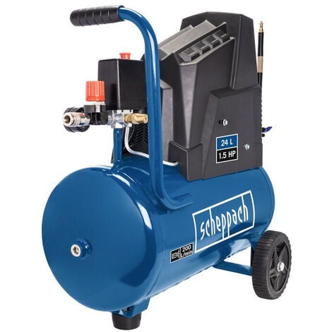 Scheppach - Compresseur à air HC30o - 1100W - Admission d'air 200 L/min - Cuve de 24 Litres - 8 bar - Sans huile & Longue durée de vie - Avec 13 accessoires inclus