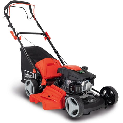 Scheppach Tondeuse à Gazon Thermique MS161-46 - 6en1 - Autotractée - Moteur 4T de 150cm3 - Largeur de Coupe 46cm - Transmission Pro - Panier de 55 litres - Ejection Latérale & Fonction Mulching