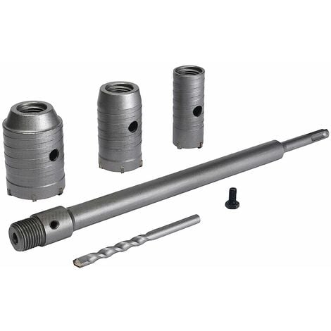 Scie à Cloche Trépan, Ø30mm, 40mm, 50mm Set de Scies Cloches , Trépan Béton 350 mm SDS Plus Tige d'Extension ​Pointe en Carbure de Tungstène,Scie Cloche pour Brique Pierre Béton Ciment