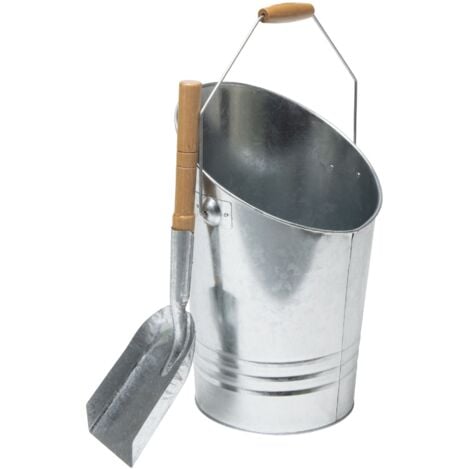 Seau 7 L et pelle à cendres en acier galvanisé WERKA PRO