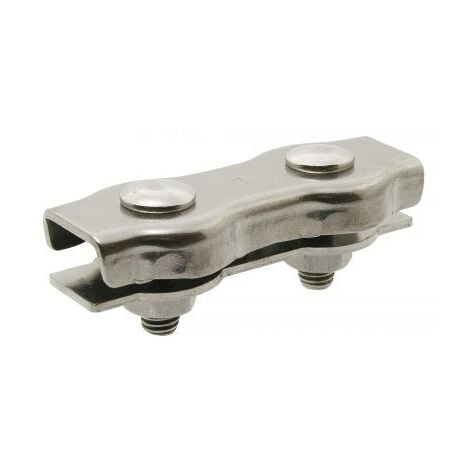 Serre cable plat double Inox A4 Diamètre 4  Conditionnement: 1 pièce