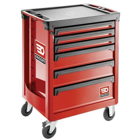Servante ROLL 6 tiroirs - 3 modules par tiroir rouge - FACOM - ROLL.6MA3PF