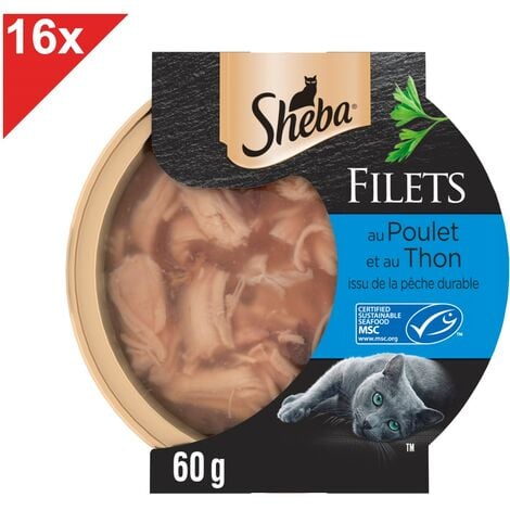 SHEBA Dômes au Poulet et au Thon MSC (16x60g)