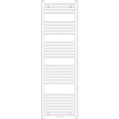 Sogood Radiateur de Salle de Bain Sèche-Serviette 160x50cm Radiateur Tubulaire Vertical Chauffage à Eau Chaude Blanc