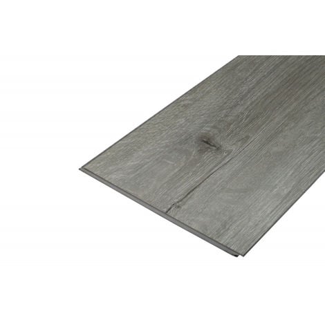 Sol SPC haute résistance clipsable tout en un gris 1,95 m² (couche d'usure de 0,5 mm) - Coloris - Chêne gris, Surface couverte en m² - 1,95