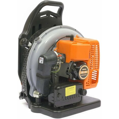 Souffleur à feuilles à essence - 65 CC - 2 temps - Avec sac à dos à essence - Avec sangle rembourrée améliorée - Souffleur de jardin à dos portatif (2,7 kW 6800 tr/min)