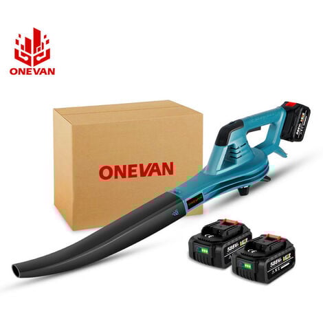 Souffleur de feuilles sans Fil 8.8m³/min - 6 vitesses - Convient pour Makita batterie - avec 2 batterie + 1 chargeur