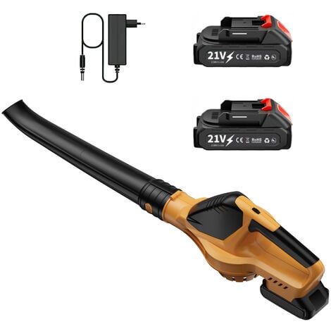 Souffleur sans fil à batterie 21V- JOEAIS (21 V, Autonomie 240 min, Régime 28.000 trs/min, Souffle d'air 150 km/h) Livré avec 2 Batterie 2,0 Ah et un Chargeur