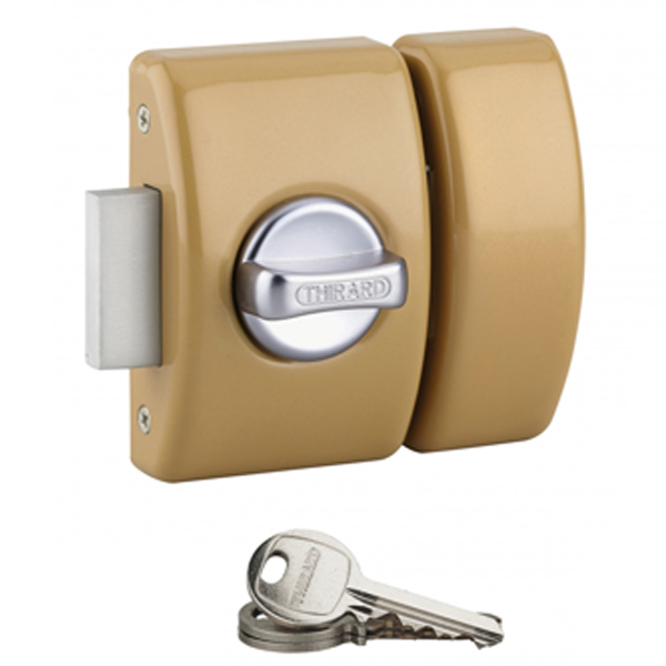 Verrou renforcé de porte d'entrée bouton