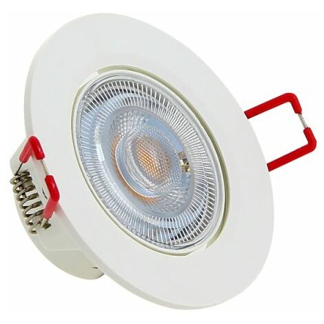 Spot Encastrable LED Intégré - Dimmable par switch - Orientable - cons. 6W (eq. 50W) - 400 lumens - Blanc chaud