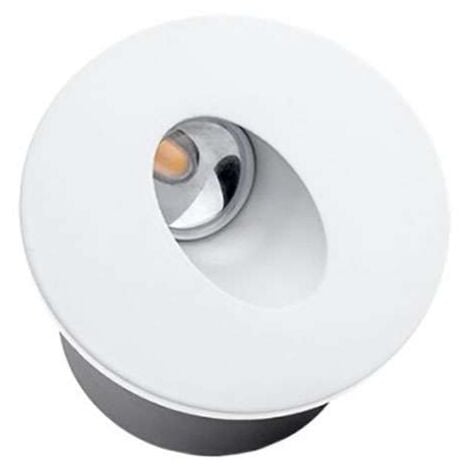 Spot LED 3W Encastrable pour Escalier Rond Blanc AC 220-240V Blanc Neutre 4200K