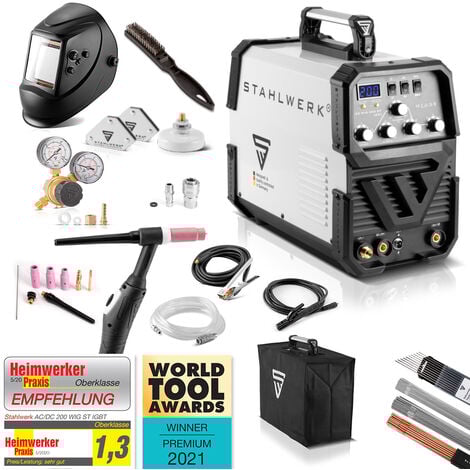 STAHLWERK Poste à souder combiné AC/DC TIG 200 ST IGBT équipement complet 200 ampères