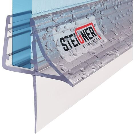 STEIGNER Joint de douche pour paroi en verre, 70cm, vitre 6/7/8mm, joint d'étanchéité PVC droit pour les cabines de douche réctangulaires, UK09