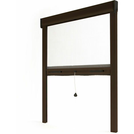 Store Moustiquaire Recoupable AVOSDIM Alu Marron 8014 - L 125 x H 160 cm