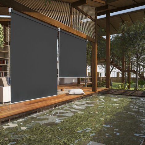 SWANEW Store vertical 180 x 240 cm , store vertical résistant aux UV, protection contre le vent et brise-vue, anthracite