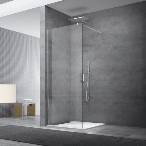 Swiss Aqua Technologies Walk-in Paroi de douche à l'italienne 77x200 cm, Verre transparent Easy Clean (WI80)