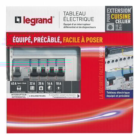 Tableau électrique équipé spécial pour extension cuisine-cellier (093061)