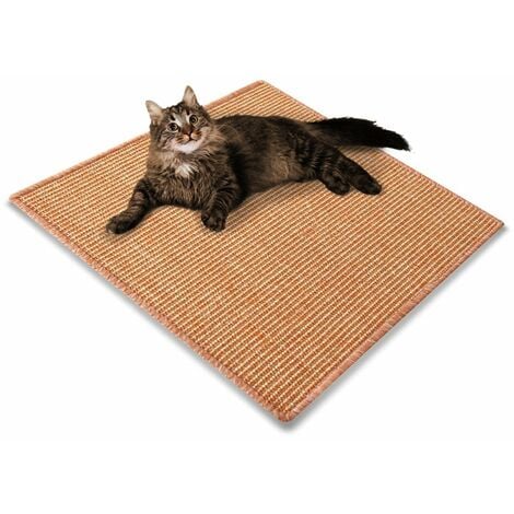 Tapis à griffer pour Chat Sisal 50 x 50 cm Couleur terre