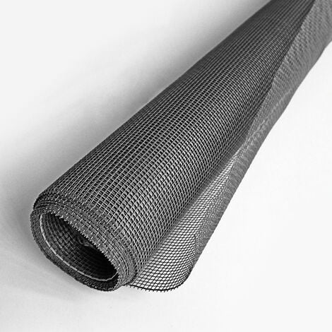Toile de moustiquaire grise en fibre de verre - Gris anthracite - L120 x H150cm