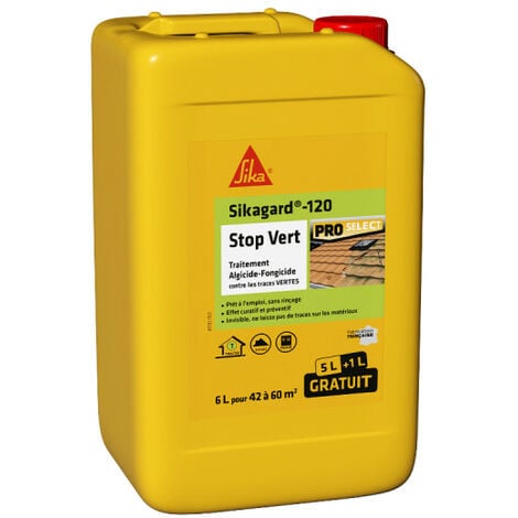Traitement algicide et fongicide SIKA - Sikagard-120 Stop Vert - 6L