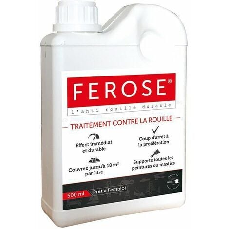 Traitement curatif anti rouille convertisseur de rouille Ferose - bidon 500 ml