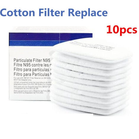 10 pièces filtre en coton / respirateur à cartouche remplacer le raccord pour la série 6000501 6200 7502 6800. Hasaki