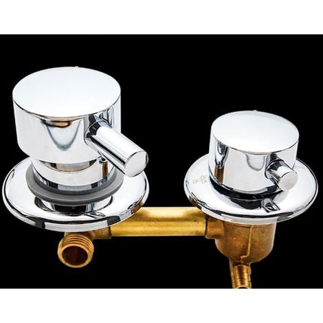 1pc 3 Voies Sortie Cabine De Douche, Mitigeur Cabine De Douche, Mitigeur Douche d'eau Filetage/Intubation, pour Cabine Ou Hammam Intubation 12-12.5cm