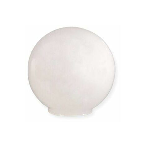 Abat-jour boule verre opale 12cm bouche 5cm