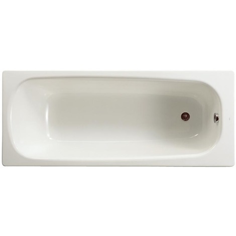 Baignoire rectangulaire percée 2 trous avec pieds Contesa 170x70 blanc
