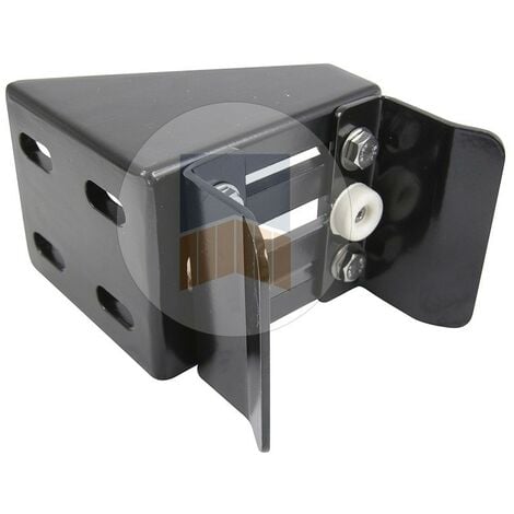 Boîtier en Aluminium quatre points de fixation avec U pour serrure de portail coulissant à encastrer, en applique Brut