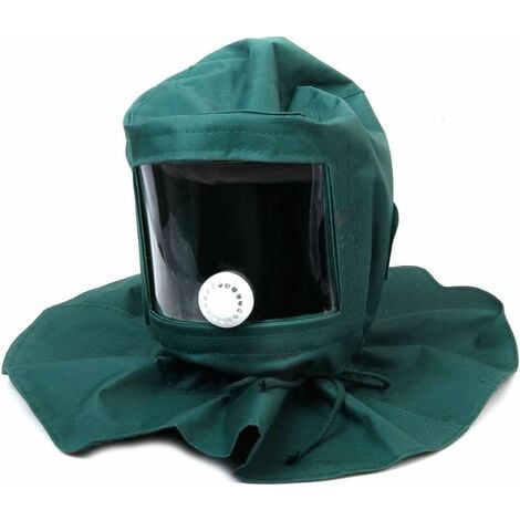 Casque Masque de Protection Anti-Vent Anti-poussière pour Sablage Sableuse