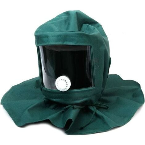 Casque Masque de Protection Anti-Vent Anti-poussière pour Sablage Sableuse- DPZO
