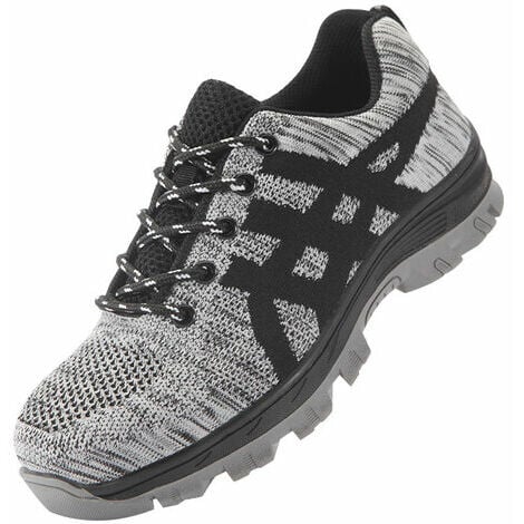Chaussures de sécurité, embout en acier pour hommes, protection confortable, légères, respirantes, chaussures de travail unisexes, gris（43 EU）