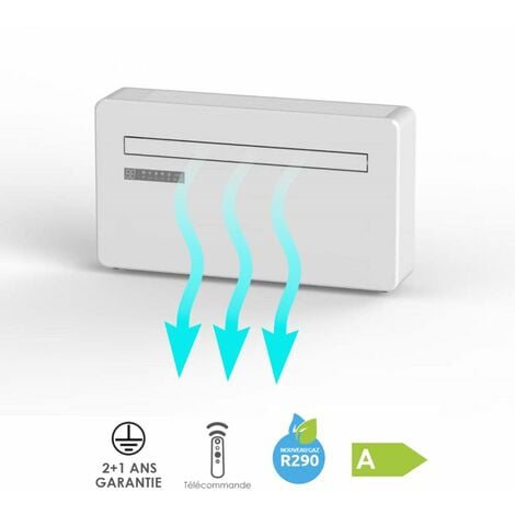 Climatiseur monobloc réversible VOLTMAN KUB-E+ 2.65kW Blanc Classe A Connecté