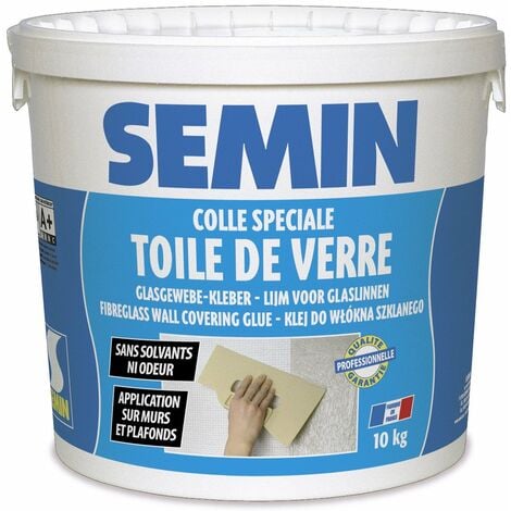 Colle en pâte pour toiles de verre Semin - prête à l'emploi - seau de 10 kg