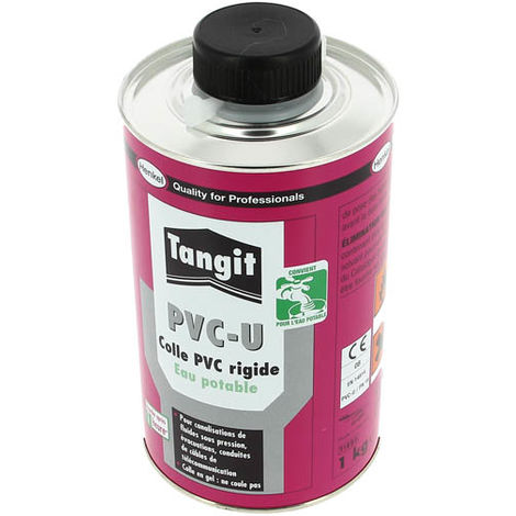 Colle gel PVC rigide TANGIT eau potable + pinceau Pôt 1kg