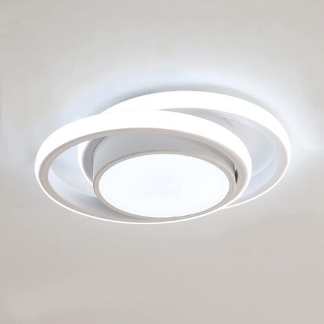 COMELY Plafonnier LED Moderne, Lampe de Plafond Ronde 27cm pour Couloir, Chambre à Coucher, Salle de Bain, Cuisine, Salon - 32W - Blanc - Lumière Blanche 6500K