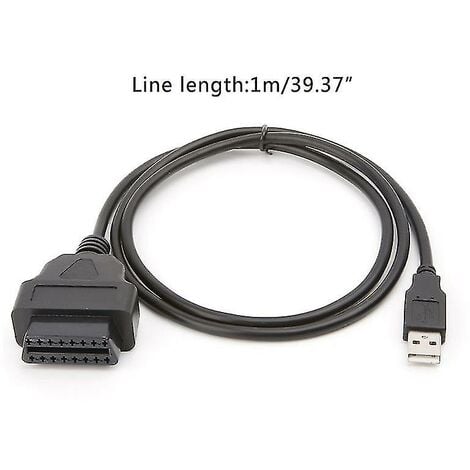 CREA 16pin Obd2 vers USB Port chargeur adaptateur câble connecteur outil de Diagnostic