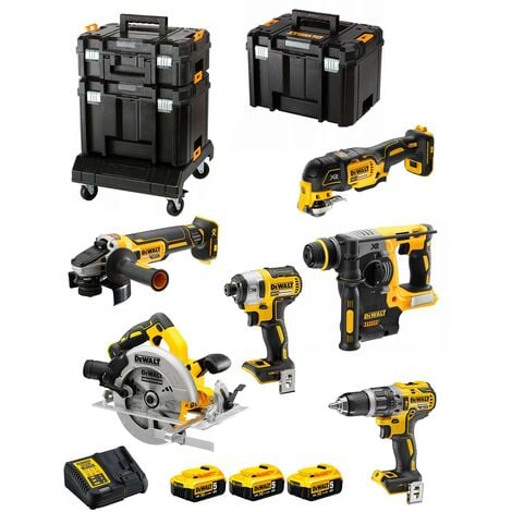 DeWALT Kit DCK685P3T (DCD796 DCF887 DCH273 DCG405DCS570 DCS355 3x5,0Ah DCB115TSTAK II 2xTSTAK VI base TSTAK)