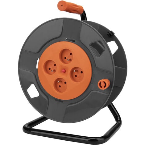 Enrouleur 4 prises 2P+T 16A vide à câbler + coupe-circuit - Zenitech